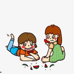 吃瓜头像卡通女生,趣味横生的形象演绎